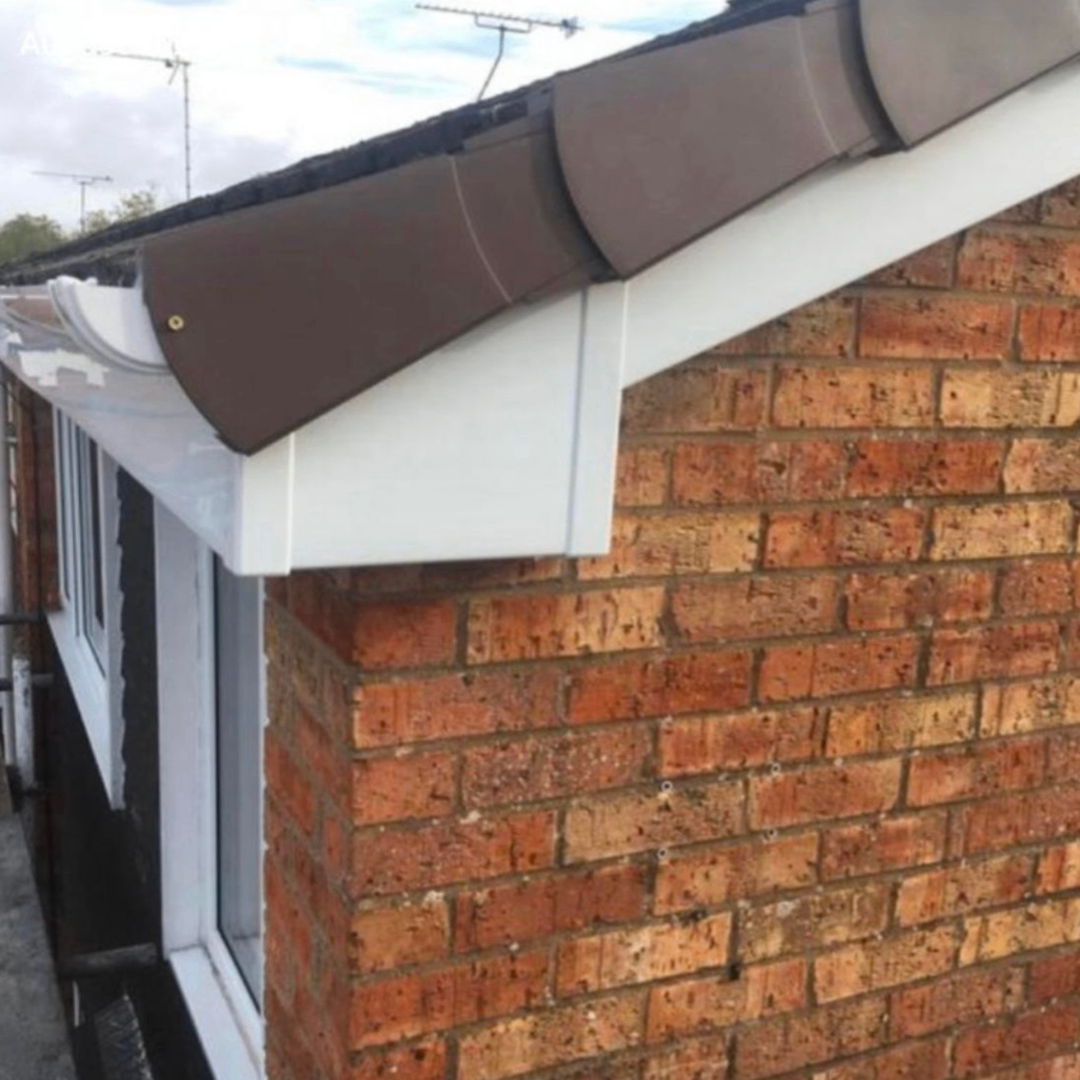 Fascias, soffits and guttering installation on a brick home