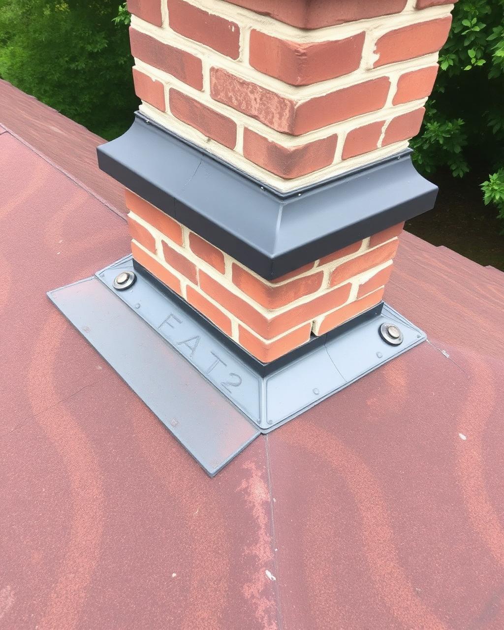 Lead flashing around chimney